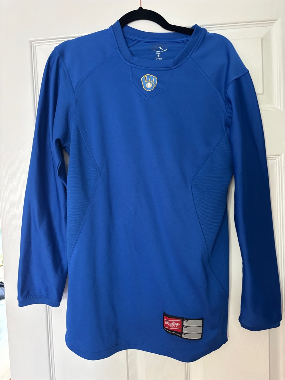 Rawlings Royal Blue Brewers Long-Sleeve Athletic Shirt